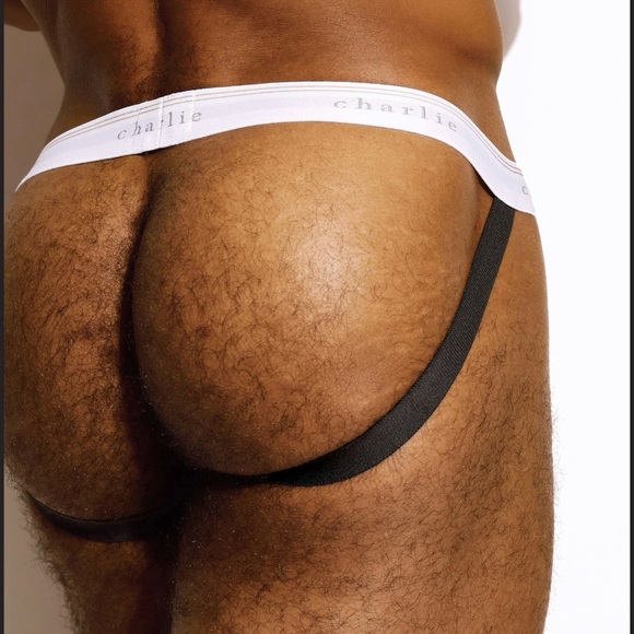 Mens Charlie by MZ, Jockstrap, Light Gray/Black/White, MSRP $56 - Picture 2 of 7
